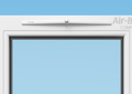 Оконный приточный клапан Air-Box Comfort S вид спереди на окне